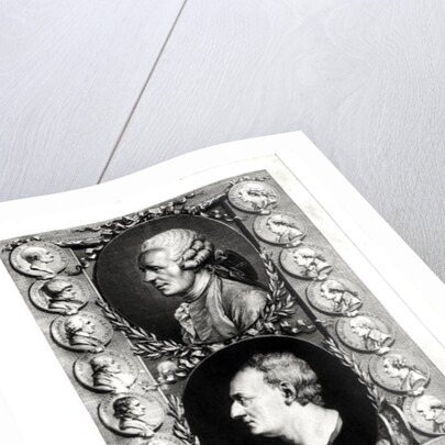Portraits of the Encyclopaedists Jean Le Rond d'Alembert and Denis Diderot 1751-72 by French School