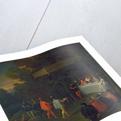 A Meal served to Henri IV Marie de Medicis Elisabeth de France and the Dauphin Louis in the Forest of Fontainebleau, after 1590 by Nicolas Labbe