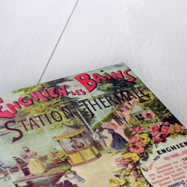 Poster advertising the spa resort of Enghien-les-Bains by French School