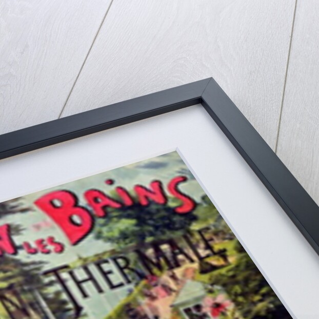 Poster advertising the spa resort of Enghien-les-Bains by French School