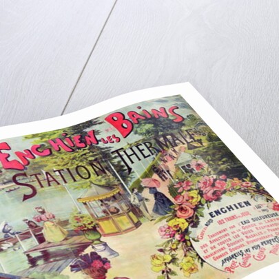 Poster advertising the spa resort of Enghien-les-Bains by French School
