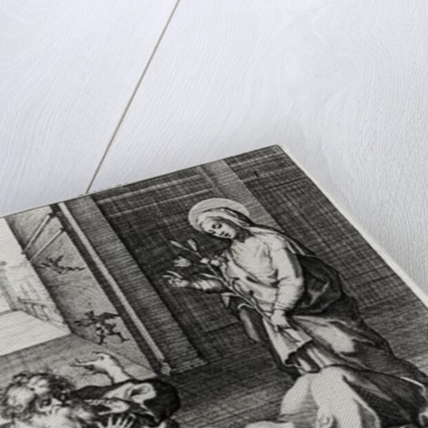 St. Catherine Exorcising a Demon from a Possessed Woman by French School