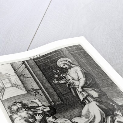 St. Catherine Exorcising a Demon from a Possessed Woman by French School