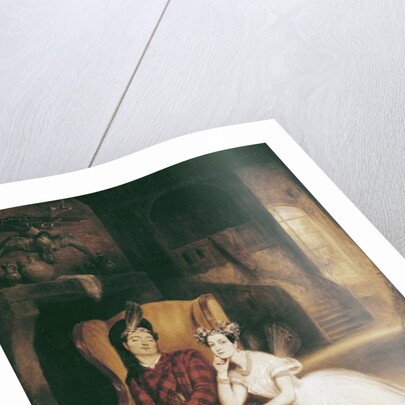 Marie and Paul Taglioni in the ballet 'La Sylphide', 1832 by Francois Gabriel Guillaume Lepaulle