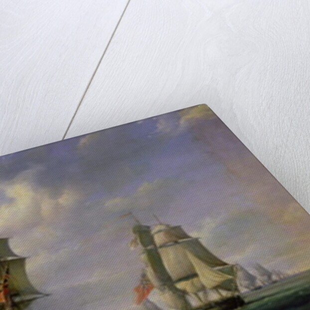 Combat between the French Frigate 'La Canonniere' and the English Vessel 'The Tremendous', 21st April 1806, 1835 by Pierre Julien Gilbert