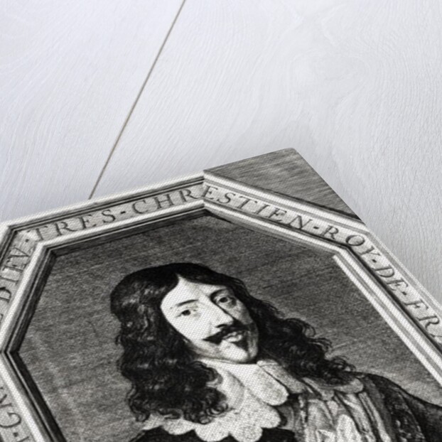 Portrait of Louis XIII engraving by Jean Morin by Philippe de Champaigne