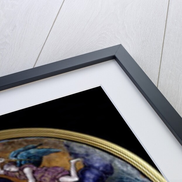 Oval plaque depicting Adam and Eve Expelled from Paradise, Limousin by French School