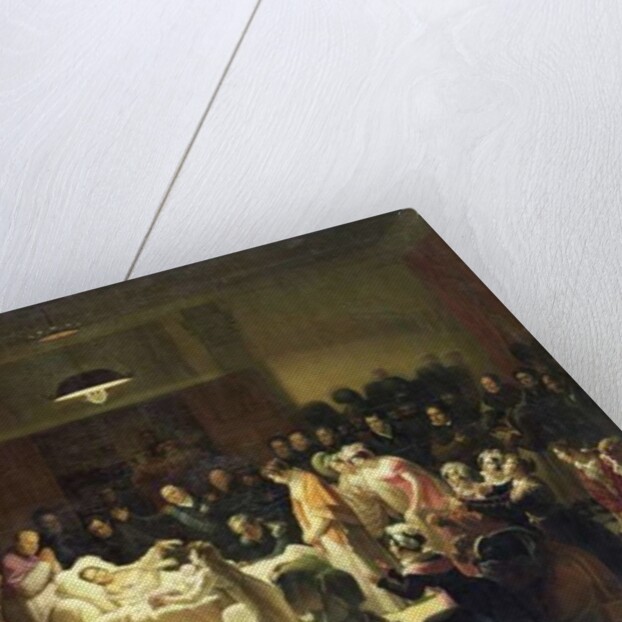 The Last Moments of Charles-Ferdinand of France in the Administration Room of the Paris Opera House, 14th February 1820, c.1828 by Alexandre Menjaud