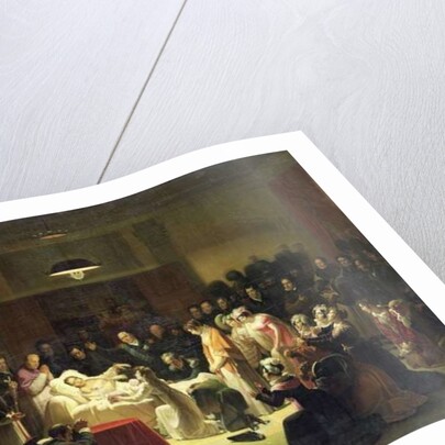 The Last Moments of Charles-Ferdinand of France in the Administration Room of the Paris Opera House, 14th February 1820, c.1828 by Alexandre Menjaud