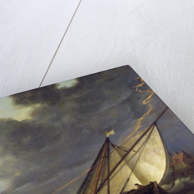 Boats in the Estuary of Holland Diep in a Storm by Aelbert Cuyp