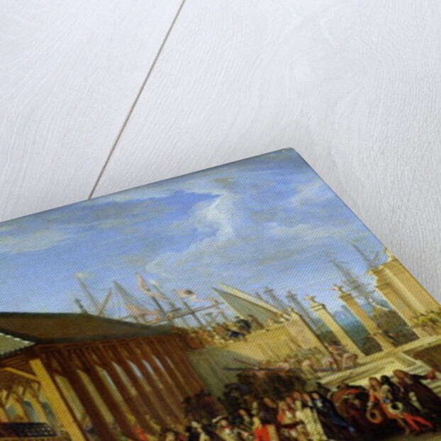 Jean-Baptiste Colbert Marquis de Seignelay and Louis Victor de Rochechouart Duc de Vivonne Visiting the Galleon 'Reale de France' in the Arsenal of Marseilles in 1669 by Jean Baptiste I de La Rose