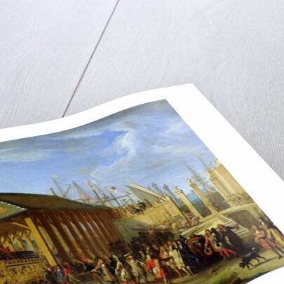 Jean-Baptiste Colbert Marquis de Seignelay and Louis Victor de Rochechouart Duc de Vivonne Visiting the Galleon 'Reale de France' in the Arsenal of Marseilles in 1669 by Jean Baptiste I de La Rose