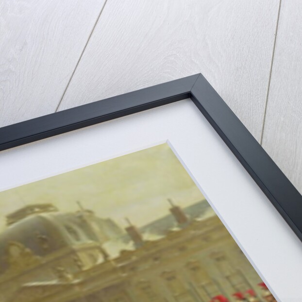 Colonel de La Rochetulon Presenting to the Recruits of the 6th Cavalry the Standard of the Regiment in January 1887, c.1887 by Louis Auguste Georges Loustaunau