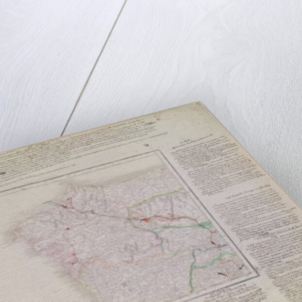 Map of Galicia with the route of the French army and a log, from the campaign in January, 1809 by French School