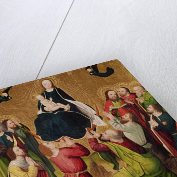 The Virgin in Glory with the Apostles, central panel of a triptych, late 15th century by Master of the Lyversberg Passion