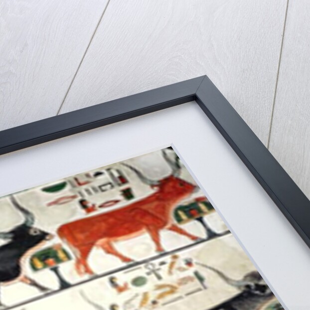 The seven celestial cows and the sacred bull and the four rudders of heaven by Egyptian 19th Dynasty