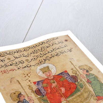 MS Ahmed III 3206 Sultan on his throne by Turkish School