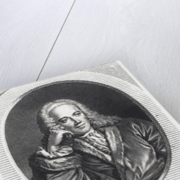 Portrait of Francois Quesnay engraved by Johan Georg Wille by J. Chevallier