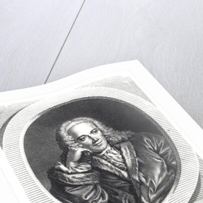 Portrait of Francois Quesnay engraved by Johan Georg Wille by J. Chevallier