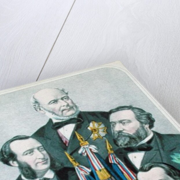Famous Men of the French Republic: Jules Ferry Jules Grevy Leon Gambetta Victor Hugo and Louis Blanc 1873 by French School