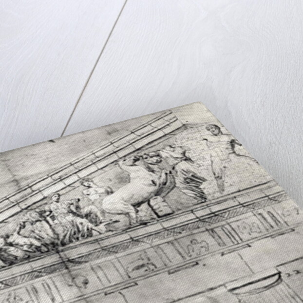 Study of a pediment from the Parthenon by Jacques Carrey