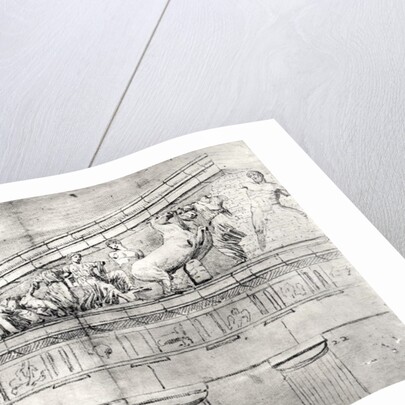 Study of a pediment from the Parthenon by Jacques Carrey