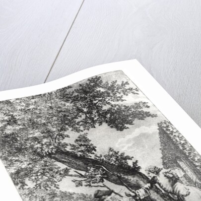 Argument between Jean-Jacques Rousseau and Voltaire by French School