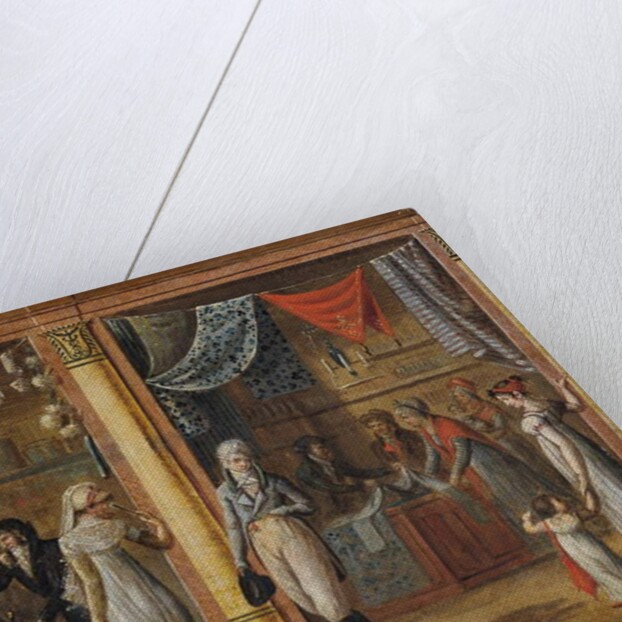 The Gallery of the Palais Royal, after a painting by Jean Francois Bosio 1798 by Philibert Louis Debucourt