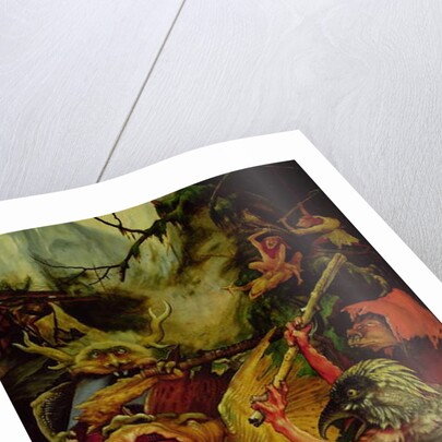 Demons armed with sticks from the Isenheim Altarpiece, c,1512-16 by Matthias Grunewald