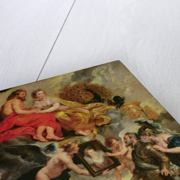 The Medici Cycle: Henri IV Receiving the Portrait of Marie de Medici 1621-25 by Peter Paul Rubens