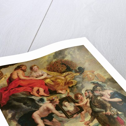 The Medici Cycle: Henri IV Receiving the Portrait of Marie de Medici 1621-25 by Peter Paul Rubens