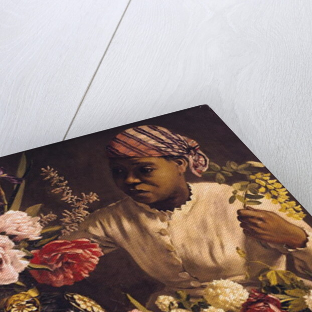 Negress with Peonies, 1870 by Jean Frederic Bazille