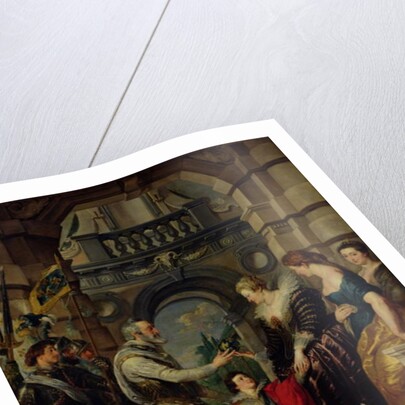 The Medici Cycle: Henri IV leaving for the war in Germany and bestowing the government of his kingdom to Marie de Medici 20th March 1610, 1621-25 by Peter Paul Rubens