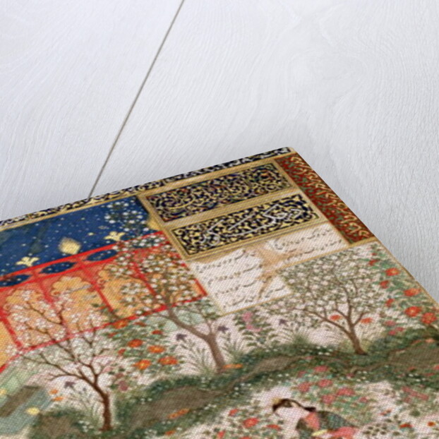 The Persian Prince Humay meeting the Chinese Princess Humayun in a Garden, c.1450 by Islamic School