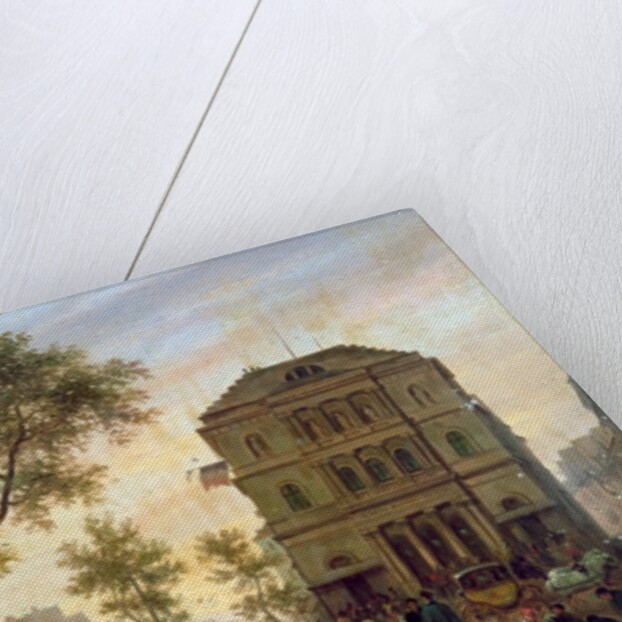 Boulevard Saint-Martin and the Theatre de l'Ambigu, 1830 by Giuseppe Canella