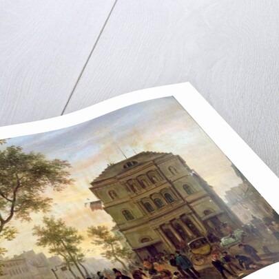 Boulevard Saint-Martin and the Theatre de l'Ambigu, 1830 by Giuseppe Canella