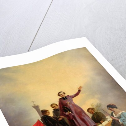 Archbishop Affre on the Barricades, 1848 by Joseph Felon