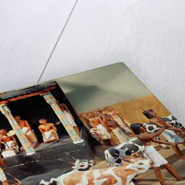 Funerary model of a census of livestock by Egyptian 6th Dynasty