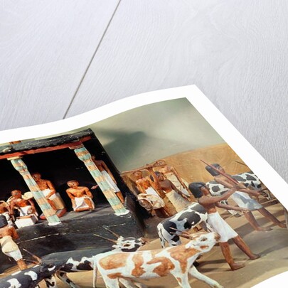 Funerary model of a census of livestock by Egyptian 6th Dynasty