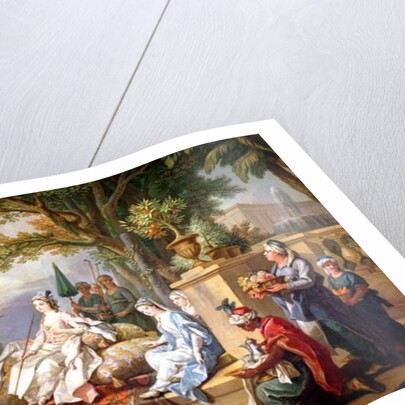 The Sultana Served by her Eunuchs by Charles-Amedee-Philippe van Loo