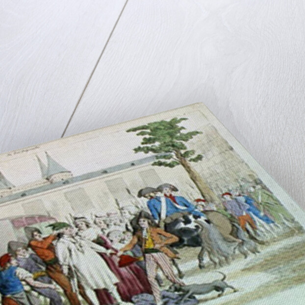 Louis XVI and his family taken to the Temple, 13th August 1792 by French School