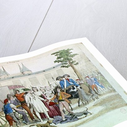 Louis XVI and his family taken to the Temple, 13th August 1792 by French School