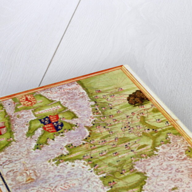 Fol.9v Map of Western Europe by Guillaume Le Testu