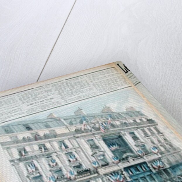 The start of the Paris-Brest bicycle race in front of the offices of 'Le Petit Journal' by Fortune Louis Meaulle