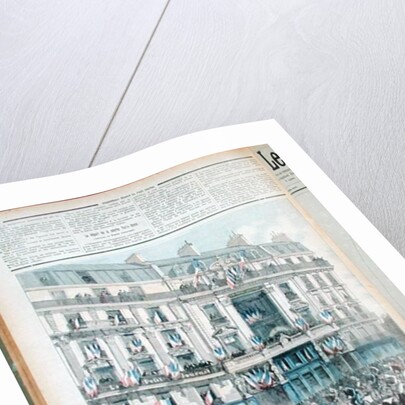 The start of the Paris-Brest bicycle race in front of the offices of 'Le Petit Journal' by Fortune Louis Meaulle