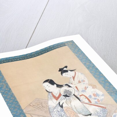 The Courtesan's Coiffure, c.1700-14 by Ando Kaigetsudo