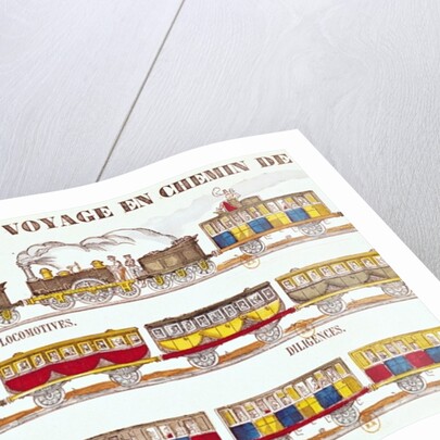 Rail Travel in 1845 by French School