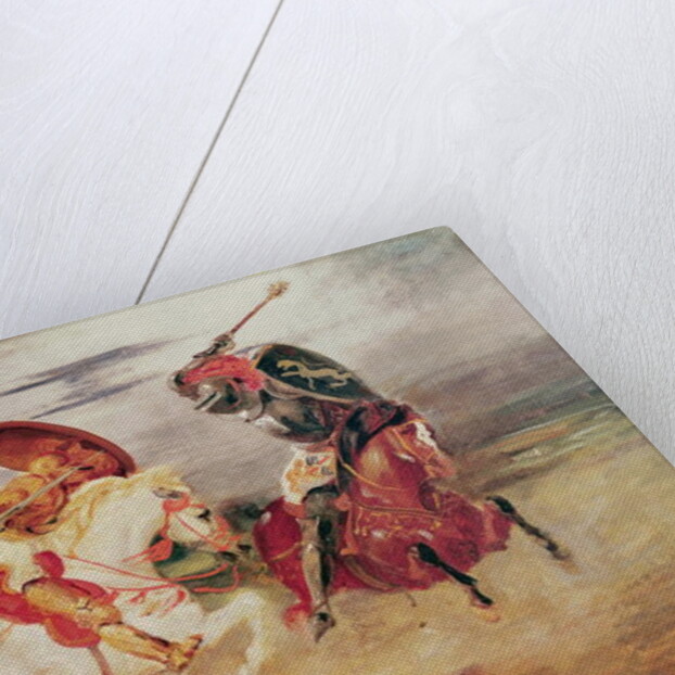 Two Knights Fighting in a Landscape, c.1824 by Ferdinand Victor Eugene Delacroix