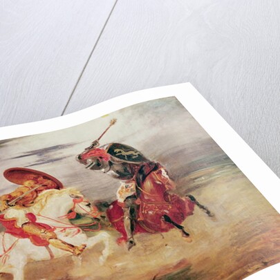 Two Knights Fighting in a Landscape, c.1824 by Ferdinand Victor Eugene Delacroix