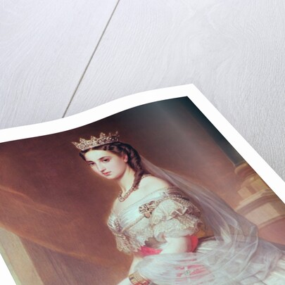 Portrait of Charlotte of Saxe-Cobourg-Gotha Princess of Belgium and Empress of Mexico by Albert Graefle